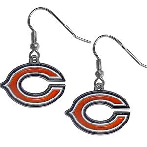 Chicago Bears Dangle Logo Earrings NFL Football